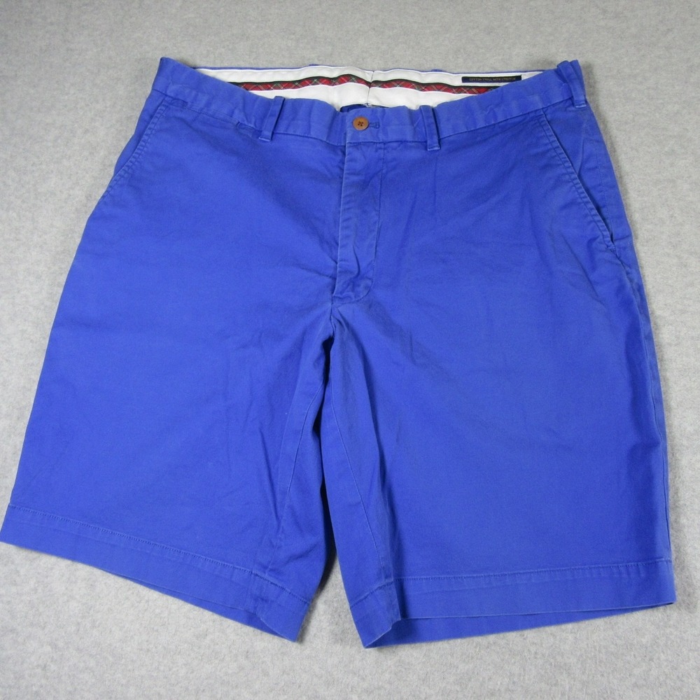 Polo Ralph Lauren Mens Chino Shorts 35 x 9 Medium Blue Golf Crest Logo Stretch - Picture 3 of 10